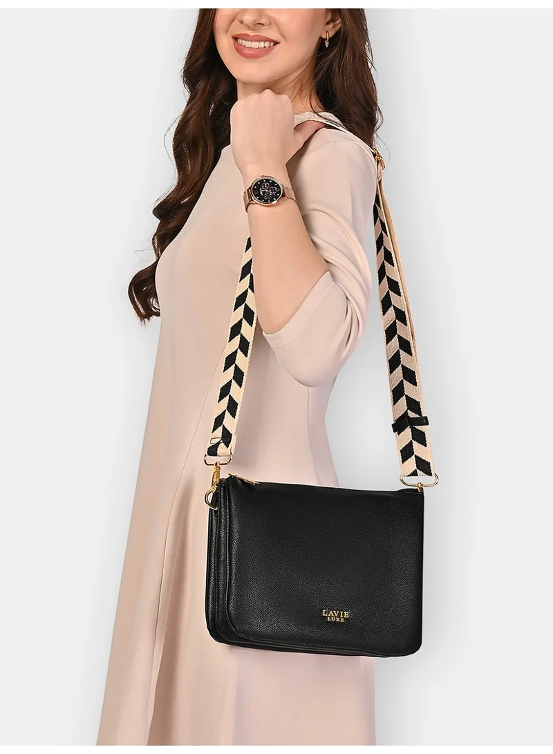 لافي حقيبة نسائية فاخرة ميلان  بخمسة جيوب أسود